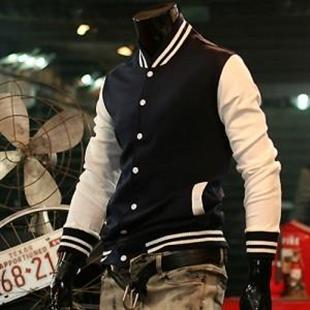 秋冬新款 英伦男装 潮流修身纯棉夹克衫 时尚休闲立领男外套W12