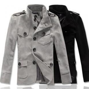 秋冬新款外套 精品男士毛呢立领夹克 时尚休闲男上衣 6392