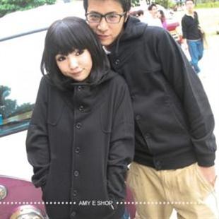 秋冬新款 男女情侣卫衣外套 精品 短款连帽外套拉绒卫衣122