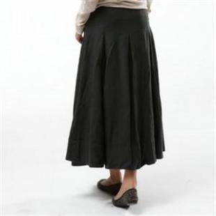 Q110864 新款秋冬 棉麻百搭休闲半身裙/A字裙/大摆裙