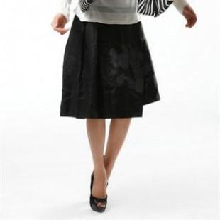 Q110863 新款秋冬 古典气质印花及膝休闲裙/短裙/百褶裙