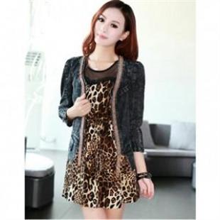 HYYX-A143前面带金链牛仔纱洗外套