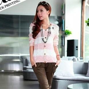 HYYX-A181条纹针织开衫线衣