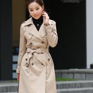 HJ 6023 女装韩版外套秋冬装修身风衣