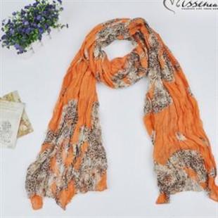 秋装新款 蜜西娅MW1101豹纹撞色时尚围巾