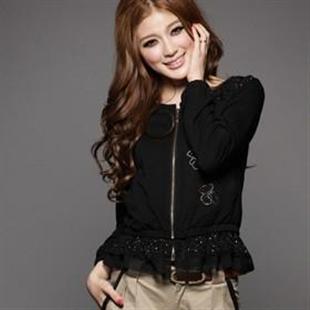 秋冬装新款 蜜西娅MW3132花边下摆舒适外套