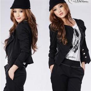 秋装新款 蜜西娅MW3130韩版束腰气质OL小西服