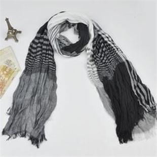 秋冬装新款 蜜西娅MW1120时尚百搭条纹围巾