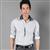 格男仕 新款韩版修身男士衬衫休闲长袖衬衣 热销百搭 D009-2 白